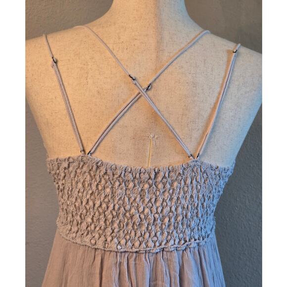 Free People FP One Maxi Slip Dress SZ Medium Light Lilac Boho Fairy - Picture 5 of 9